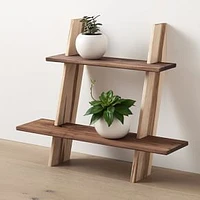 Walnut Plant Display Stand, Walnut