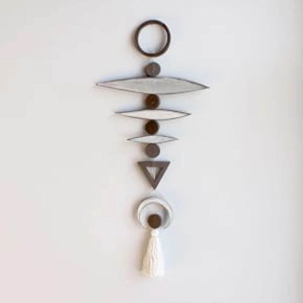 Janelle Gramling Reach Wall Sculpture Ceramic Linen Gray