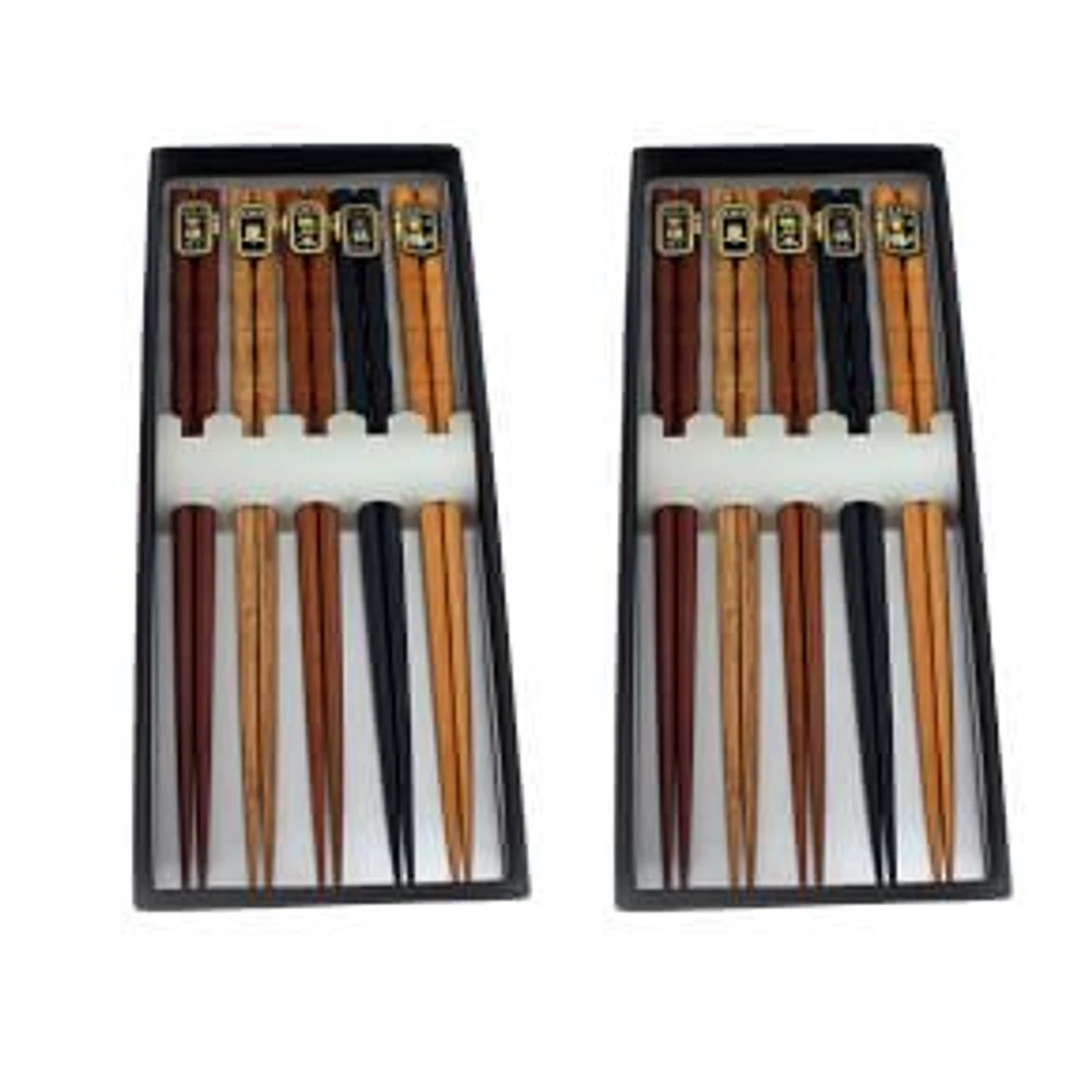 Wooden Chopsticks, Set of 10