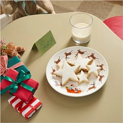 Santa's Sleigh Ceramic Cookie Platter