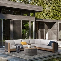 Porto Outdoor Corner, Driftwood, Pearl Gray