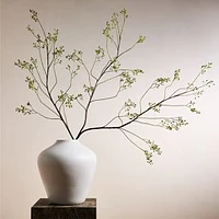 Faux Rosehip Branch, 57", Green