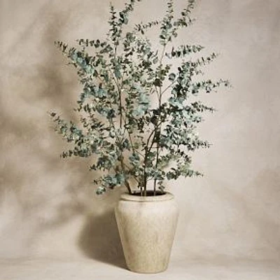 Faux Potted Eucalyptus Tree, 8', Green