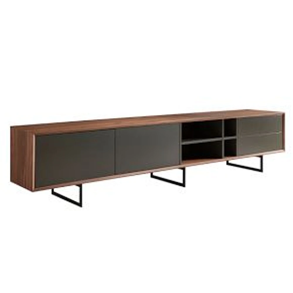 Anderson 71" Media Console, Walnut, Dark Gray