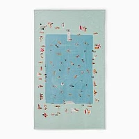 Pool Scene Beach Towel, 40" x70"