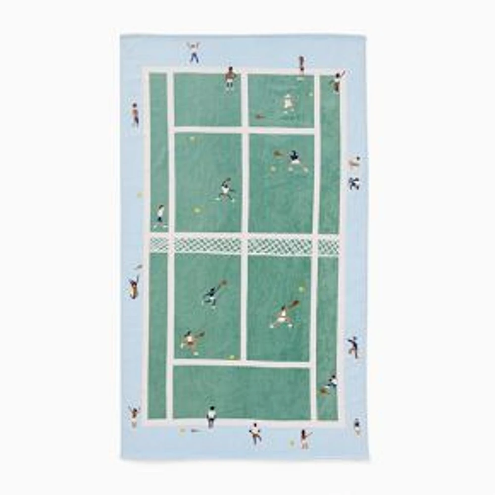 Tennis Scene Beach Towel, 40" x 70"