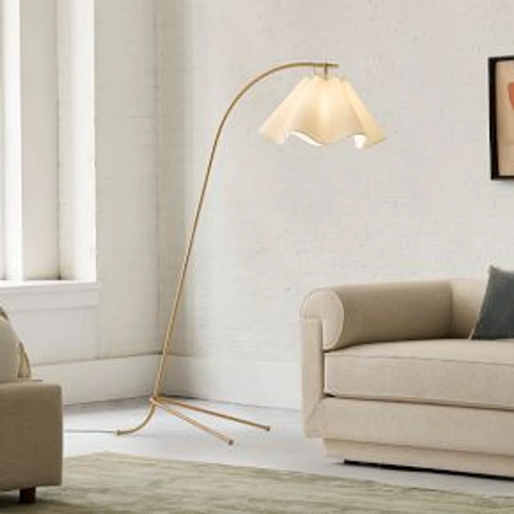 Anais 54" Floor Lamp, Antique Brass