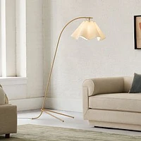 Anais 54" Floor Lamp, Antique Brass