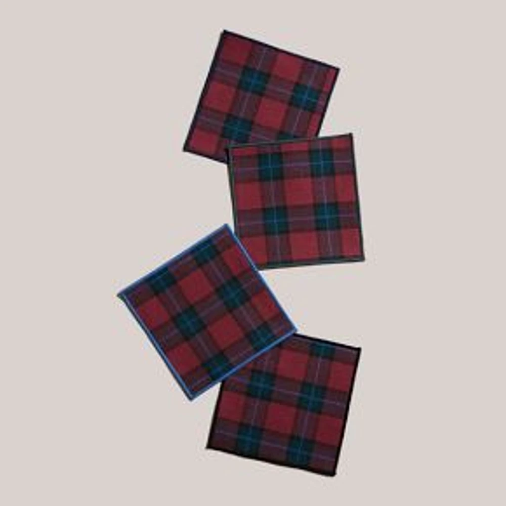 Jubilee Plaid Cocktail Napkin, Set of 4