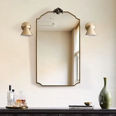 Empress Wall Mirror, Gold, 23"Wx42"H