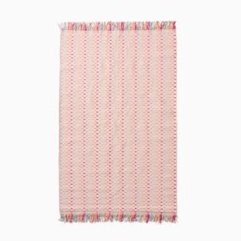 Ditsy Dash Rug, Pink Blush, 9X12