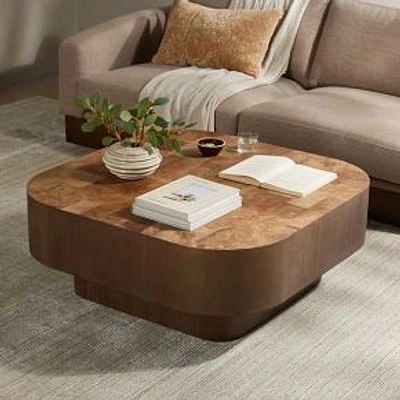 Euclid Coffee Table-Warm Umber Burl