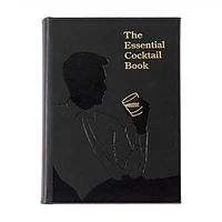 The Essential Cocktail Book, Bonded Leather, Black