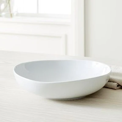 Organic Shaped Large Serve Bowl, White