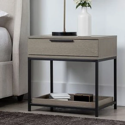 Slim Leg (23") Nightstand, Black,  Taupe