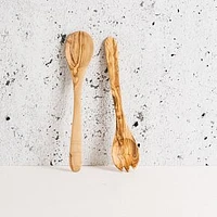 Olive Wood Utensils Serving Set