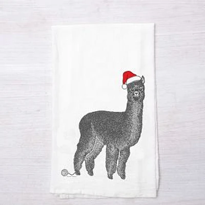 Santa Alpaca Towel Set Of 2