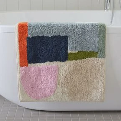 Donna Wilson Shapes and Colorblock Bath Mat, Multi, 20"x34"