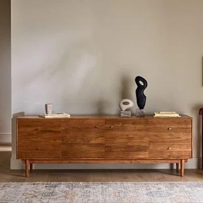 Keira 80" Media Console, Cool Walnut