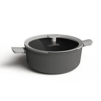 Leo 11" Covered Stockpot, 6.5 Qt, Gray