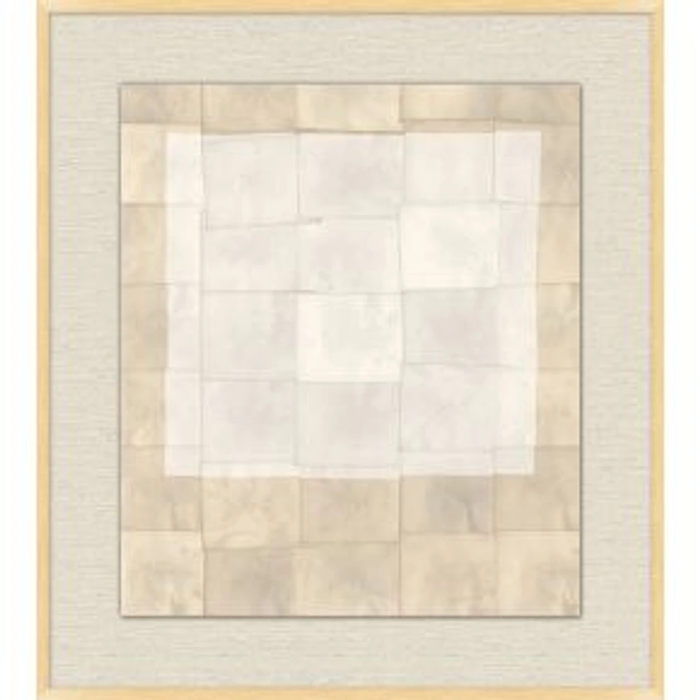 Layered Paper Composition Wall Art, Beige 26" x 29"