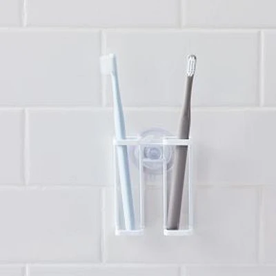 Yamazaki Suction Cup Toothbrush Holder, White