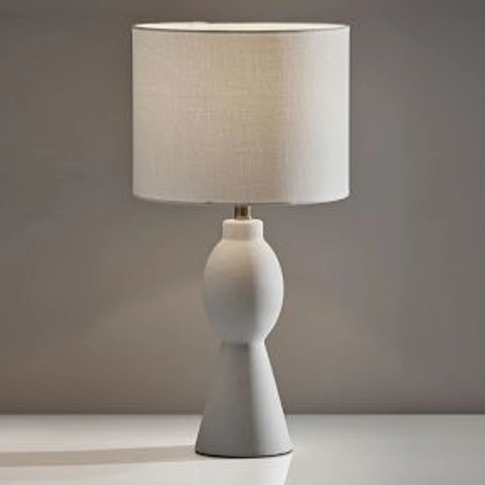 Naomi Table Lamp, White Speckled Ceramic