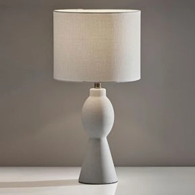 Naomi Table Lamp, White Speckled Ceramic