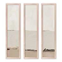 White Sands Triptych by Coup dEsprit Ltd, Framed Paper, 8x32, Maple