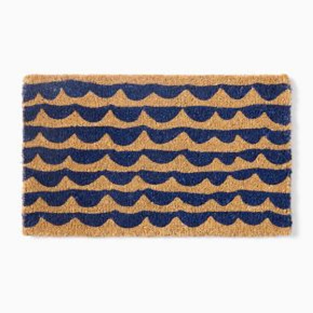 Marimekko Papajo Doormat, 18"X30", Cobalt