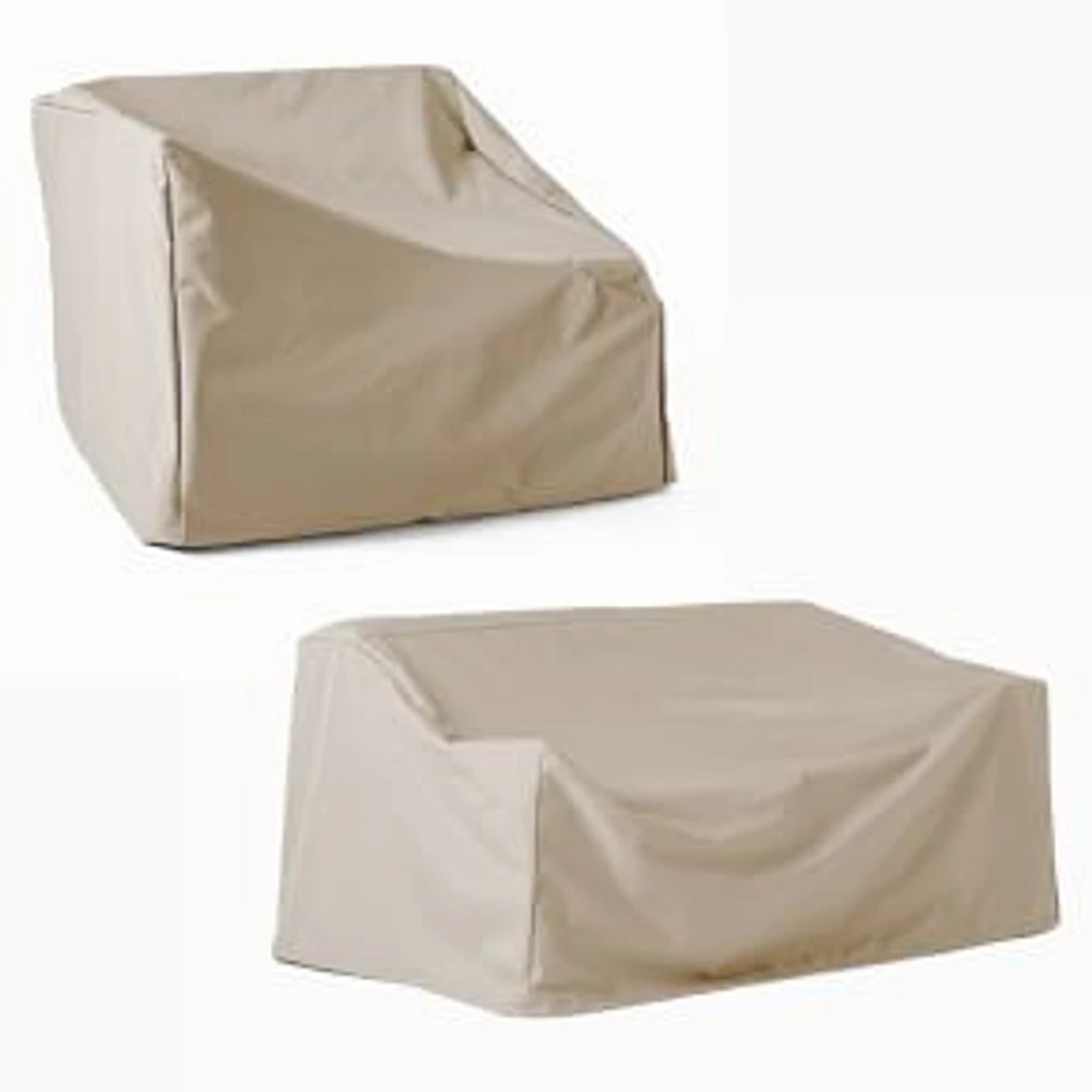 Portside Aluminum Sectional, Set 3: L-Shaped 3 Piece Sectional Protective Cover Pack