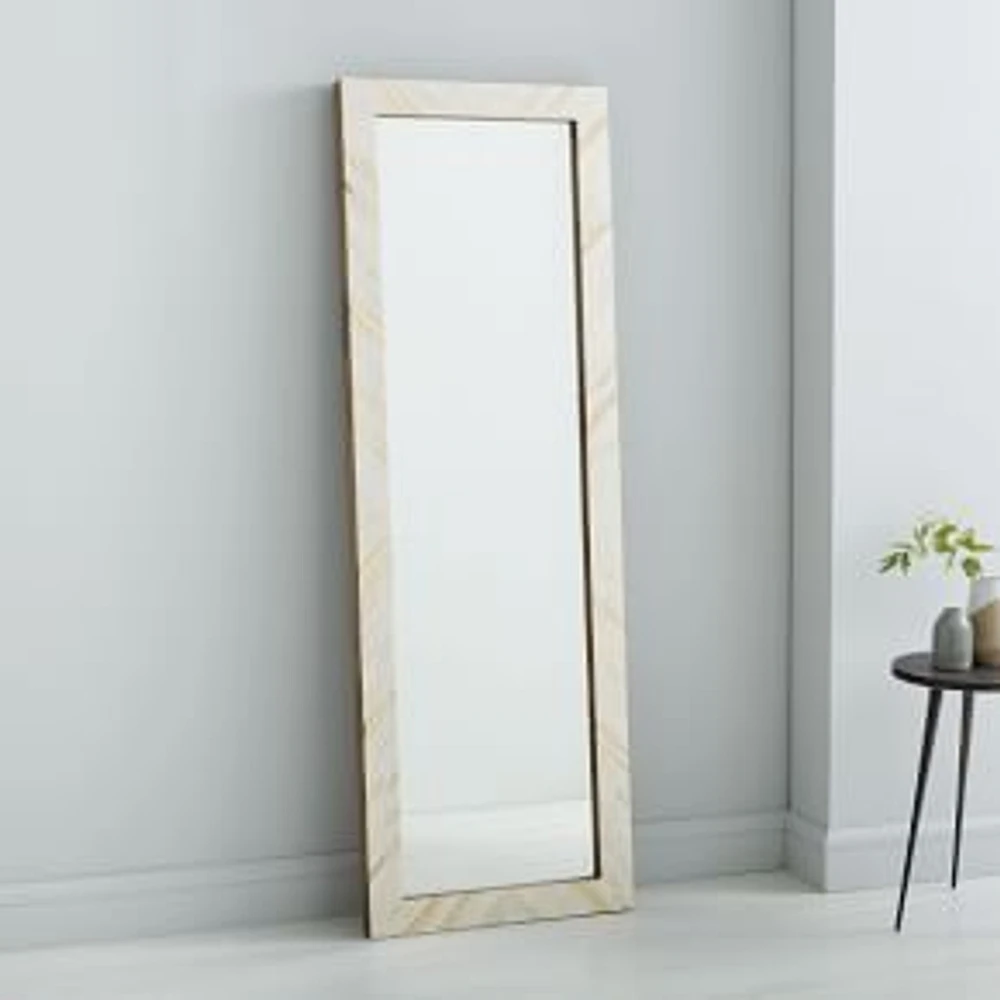 Brass + Bone Rays Floor Mirror, 24"Wx72"H