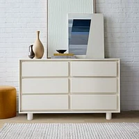 Odell 56"  6-Drawer Dresser, Ivory Lacquer