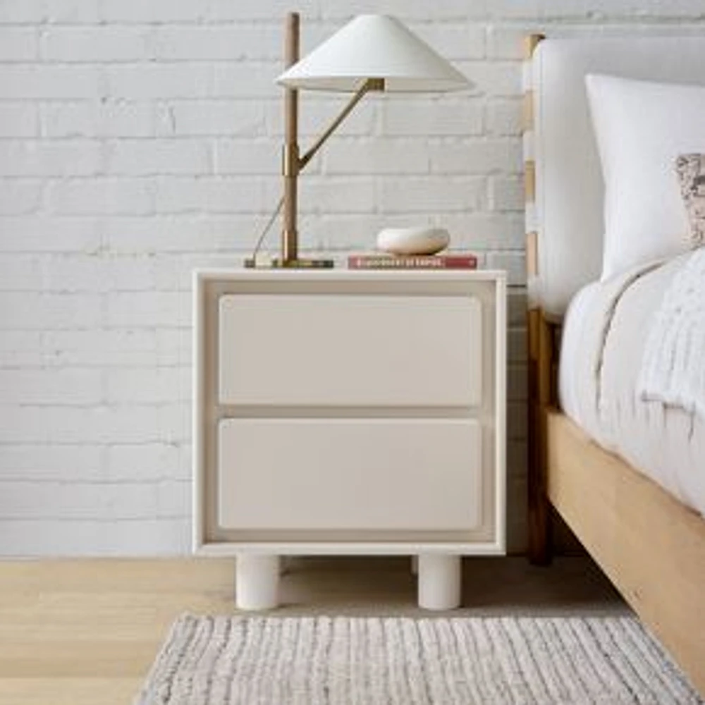 Odell 22" Nightstand, Ivory Lacquer