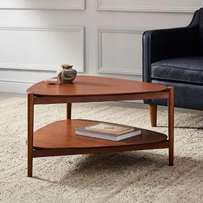 Retro Tripod 32" Coffee Table, Walnut