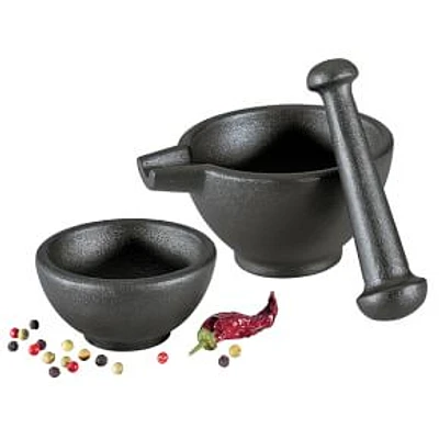 Frieling Cast Iron Mortar + Pestle, Set Of 3