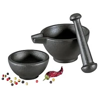 Frieling Cast Iron Mortar + Pestle, Set Of 3