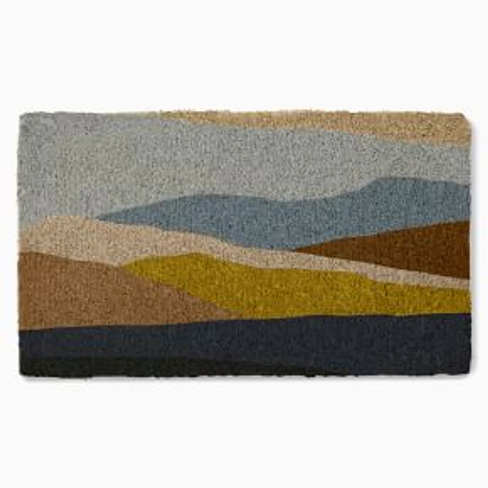 Painted Landscape Doormat, 18x30, Silver Mist