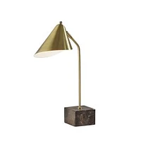 Tapered Cone Shade Task Lamp, Brown Marble