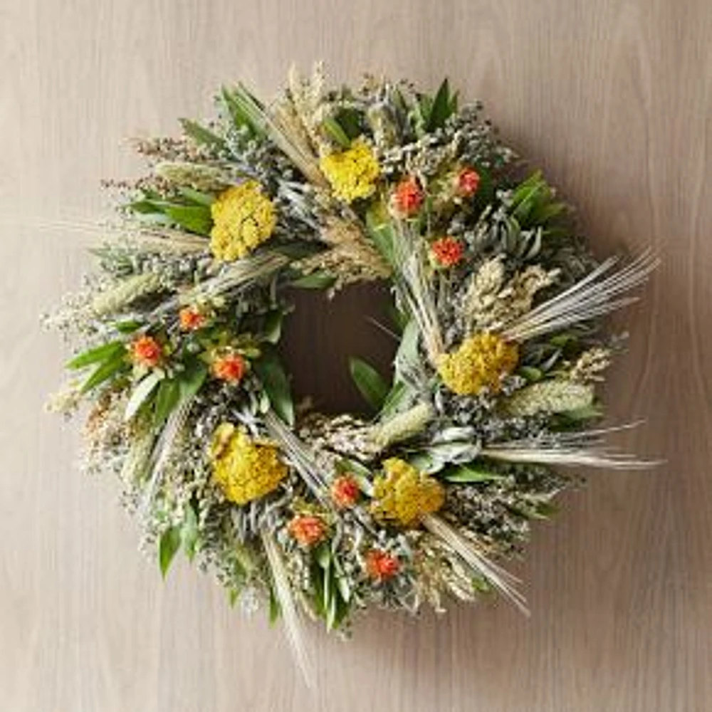 Fall Safflower Wreath, 20"