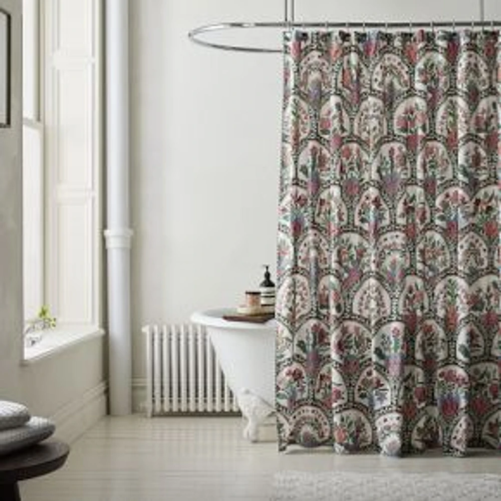 Rhode Mushroom Shower Curtain ,72" x 74", Currant