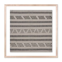 Geometric Rhythm Textile Art 1, 24x24, Natural Maple