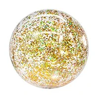 Poolcandy Inflatable Giant Glitter Beach Ball - 20" Gold Glitter