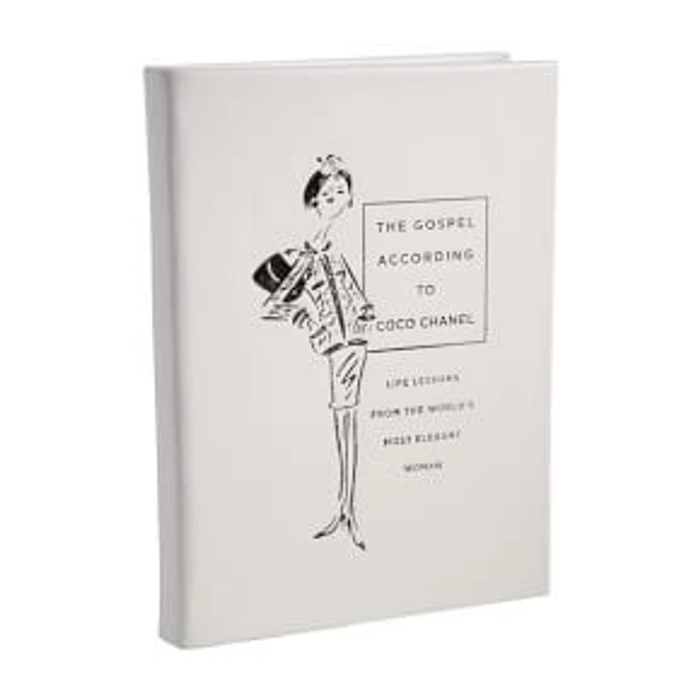 The Gospel According To Coco Chanel Book, Italian Bonded Leather, Multi