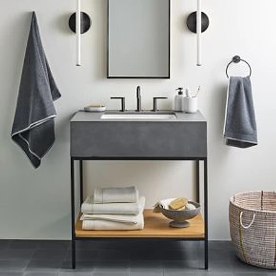 Streamline Concrete Single Bathroom Vanity, 31.5", Antique Bronze