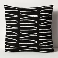 Sadza Batik Pillows, Lines, Black + White