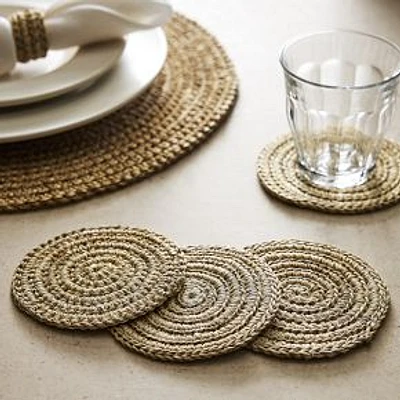 Tallo de Olivo Fique Spiral Coasters, Set of 4