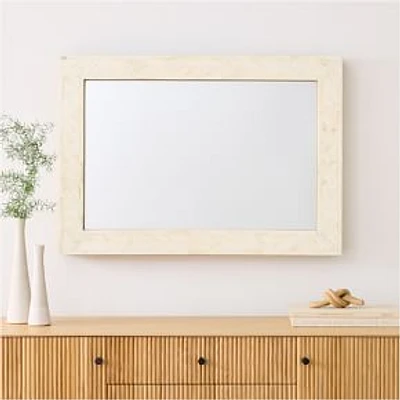 Parsons Bone Inlay Wall Mirror, 24"Wx34"D