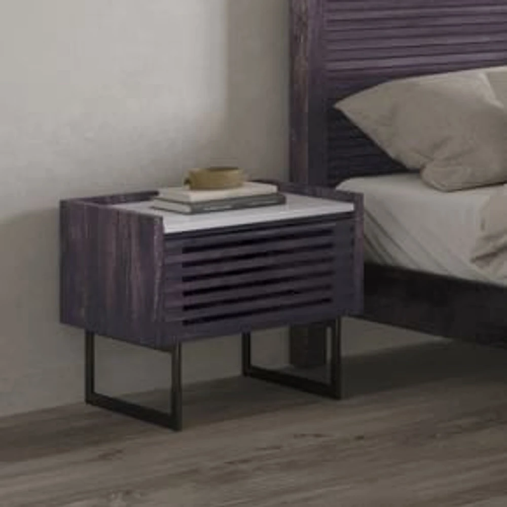 Cutout Front 22" 1-Drawer Nightstand