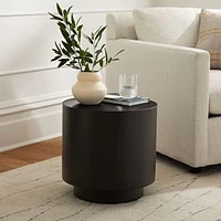 Tucker 16" Drum Side Table, Dark Bronze